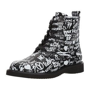 Aldo - Graffiti Punky Combat Boots NWOT